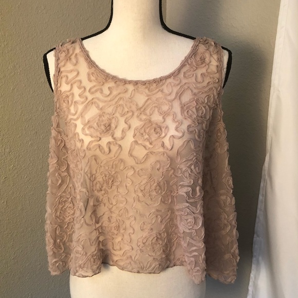 Free People Tops - Free People Sheer Lace Tank Top